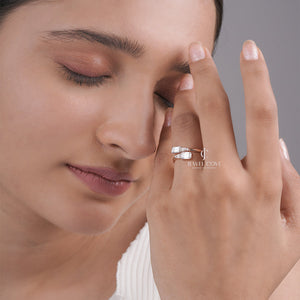 Bypass Lab Grown Emerald Cut and Tapered Baguette Ring | IGI Certified