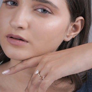 1.5CT Emerald Solitaire Lab Grown Minimalist Shank Yellow Gold Ring | IGI Certified