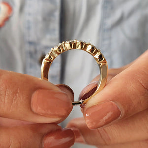 6 Stone Half Eternity Wedding Band | Lab Grown Diamond | IGI Certified