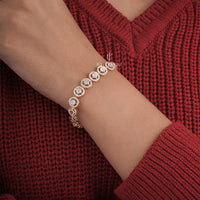 Round Moissanite Diamond Tennis Bracelet