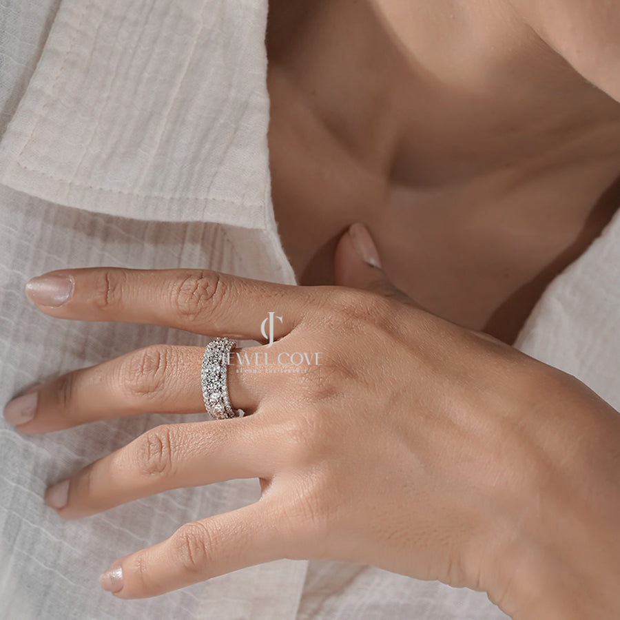 Exquisite Diamond Eternity Band in Rose Gold wedding band