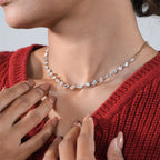 6.50 Carat Multi-Cut Diamond Necklace in 18K Rose Gold