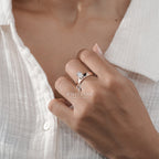 Sophisticated Oval-Cut Diamond Solitaire Engagement Ring