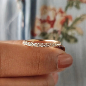 Round Lab Grown Diamonds Stackable Wedding Band | IGI Certified