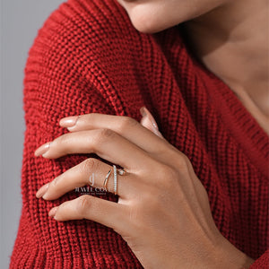 0.7tcw Round Cartier Moissanite Diamond Ring | IGI Certified | E-F Color | VVS- VS Clarity