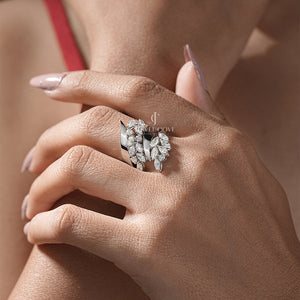 1.80ctw Marquise Lab Grown Leaf Wrap White Gold Ring | IGI Certified | E-F Color | VVS- VS Clarity