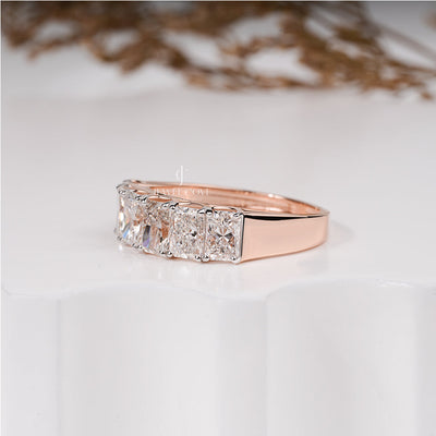 2.30 Carat Radiant Diamond Six Stone Halia Band