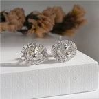 Timeless Oval Diamond Halo Earrings – 2.80 Carats
