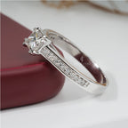 Princess Cut Diamond Pave Set Nayra Engagement Ring