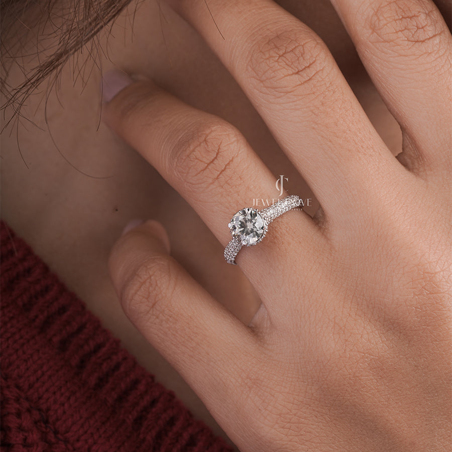 Round Diamond Mellisa Hidden Halo Ring