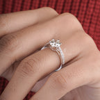 Round Diamond Lucinda Style Engagement Ring For Her