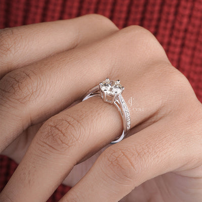 Round Diamond Lucinda Style Engagement Ring For Her