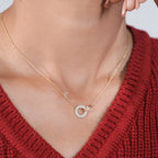 Elegant 0.65 Carat Diamond Open Circle Necklace With Chain