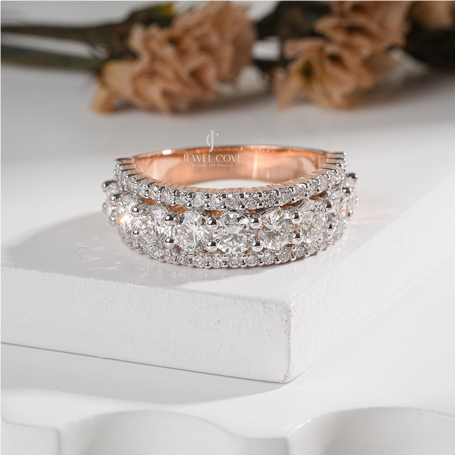 Exquisite Diamond Eternity Band in Rose Gold wedding band