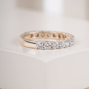 1.4CT Round Lab Grown Half Band | IGI Certified | E-F Color | VVS- VS Clarity