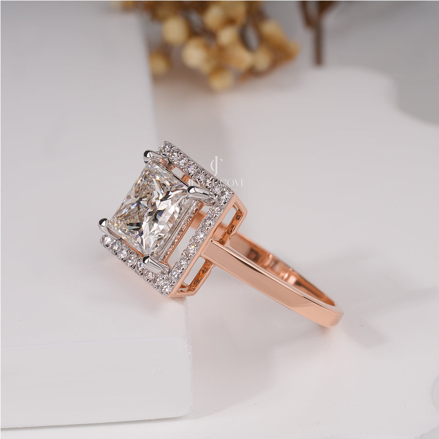 2 Carat Princess Diamond Charlotte Halo Ring