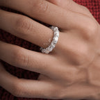 Emerald And Round Diamond Kennedy Full Eternity Band