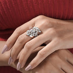 1.80 Carat Moissanite Diamond Leaf Wrap Fashion Ring