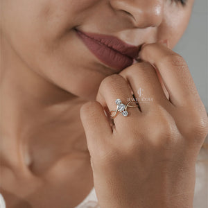 Three Stone 0.70ctw Round Moissanite Diamond Band | IGI Certified | E-F Color | VVS- VS