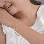 Classic Round Lab Grown Diamond Tennis Bracelet in White Gold, Elegant Everyday Luxury Jewelry