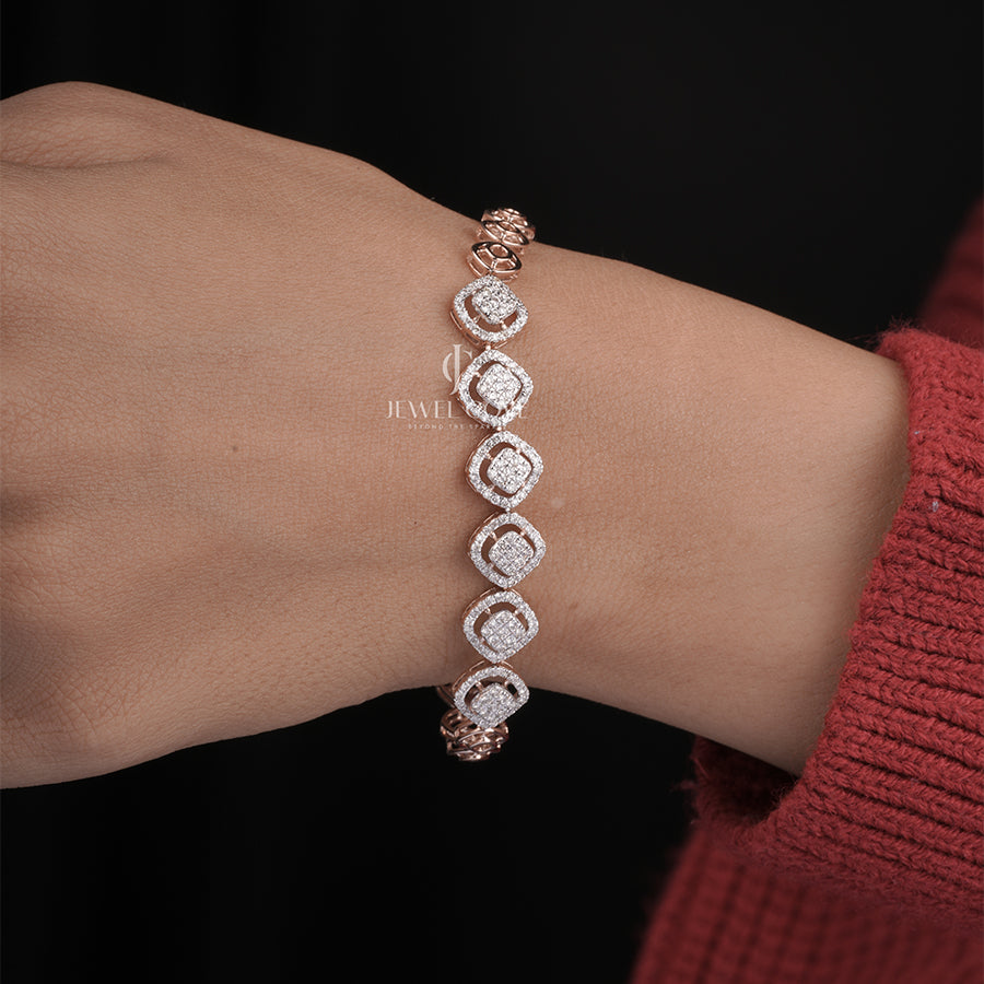 True Love Round Diamond Bracelet