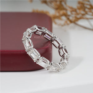 Emerald Stackable Lab Grown Full Eternity Band | IGI Certified | E-F Color | VVS/VS Clarity
