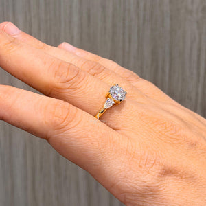 Three Stone Round Diamond Ring | Engagement Ring | Lab Grown Diamonds | IGI Certified
