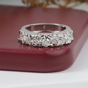 1.5 CT Round Lab Grown Wedding Band | IGI Certified | E-F Color | VVS/VS Clarity