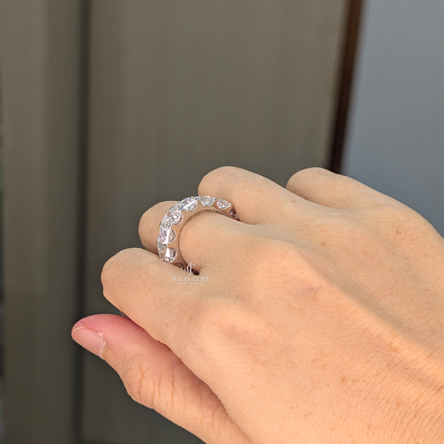 Princess cut Wedding Diamond Band | Engagement Ring | Lab Grown Diamonds | IGI Certified