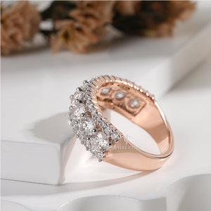 2.07ctw Emerald and Round Lab Grown Band | IGI Certified | E-F Color | VVS- VS Clarity