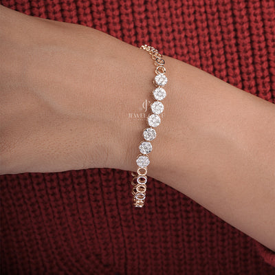 Linked Luxury Moissanite Diamond Bracelet