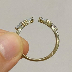 3.50 CT Pear Three Stone Ring | Marquise Wing Bridal Ring Set For Engagement Ring | Lab Grown Diamonds | IGI Certified
