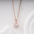 1 Carat Round Diamonds Halo Pendant (Only Pendent)