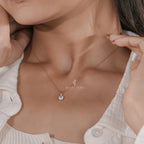 Classic Solitaire Round Cut Diamond Pendant in Rose Gold (ONLY PENDENT)