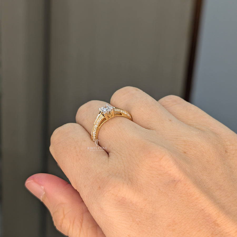 0.4CT Princess Solitaire Lab Grown Diamond Ring | Lab Grown Diamonds | IGI Certified