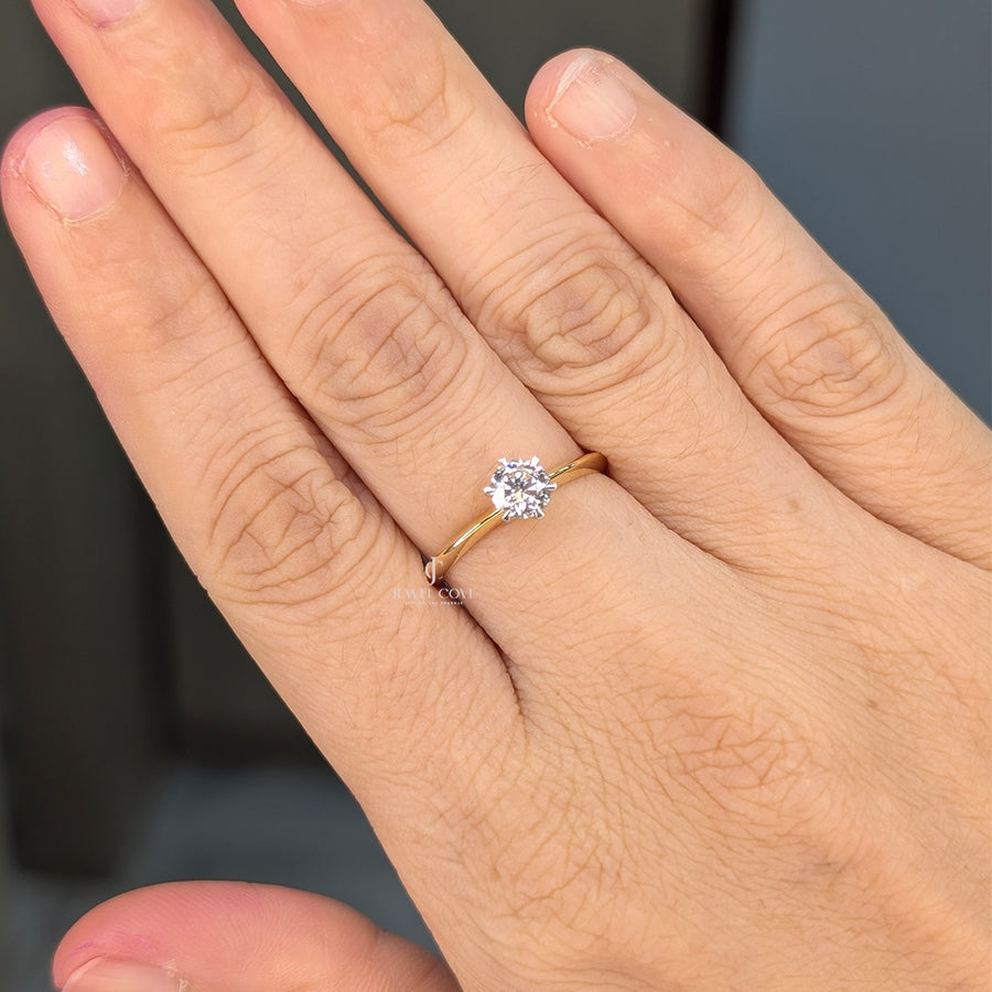 Round Solitaire Diamond Ring| Engagement Ring | Lab Grown Diamonds | IGI Certified