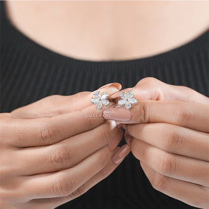 2.5ctw Pear Cut Lab Grown Diamond Flower Style Stud Earrings, EF Color, VVS-VS Clarity