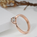 Round Diamond Infinity Twist Engagement Ring