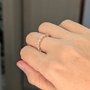 Marquise Stackable Wedding Band | Lab Grown Diamonds | IGI Certified
