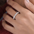 Emerald And Round Diamond Kennedy Full Eternity Band