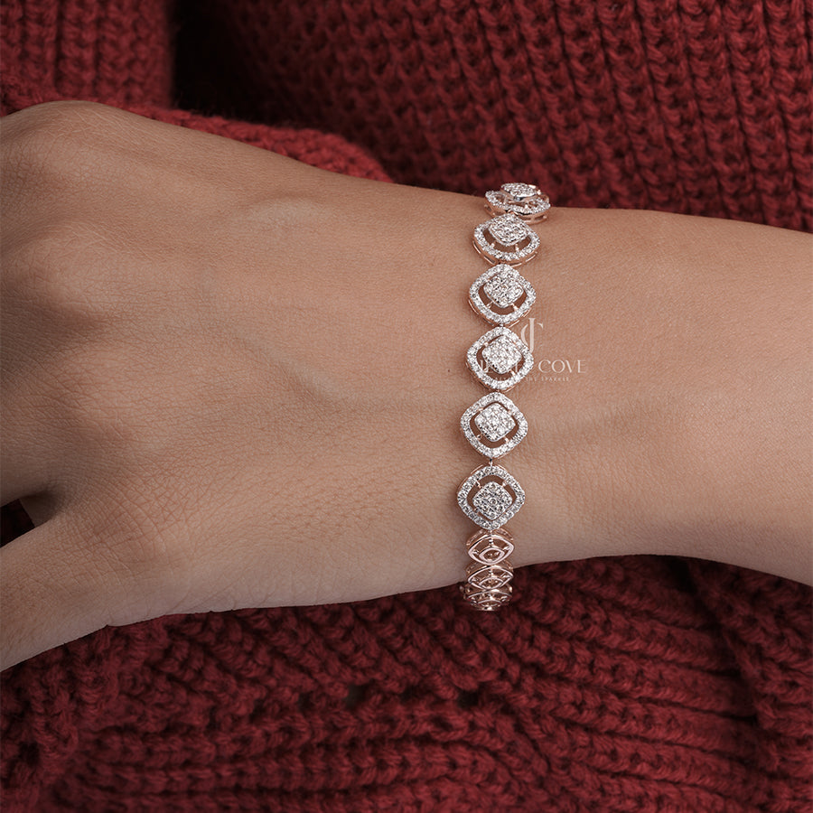 True Love Round Diamond Bracelet