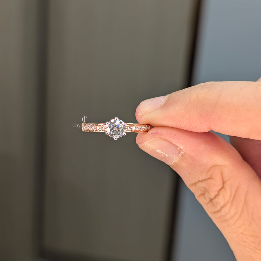 Round Solitaire Ring | Engagement Ring | Lab Grown Diamonds | IGI Certified