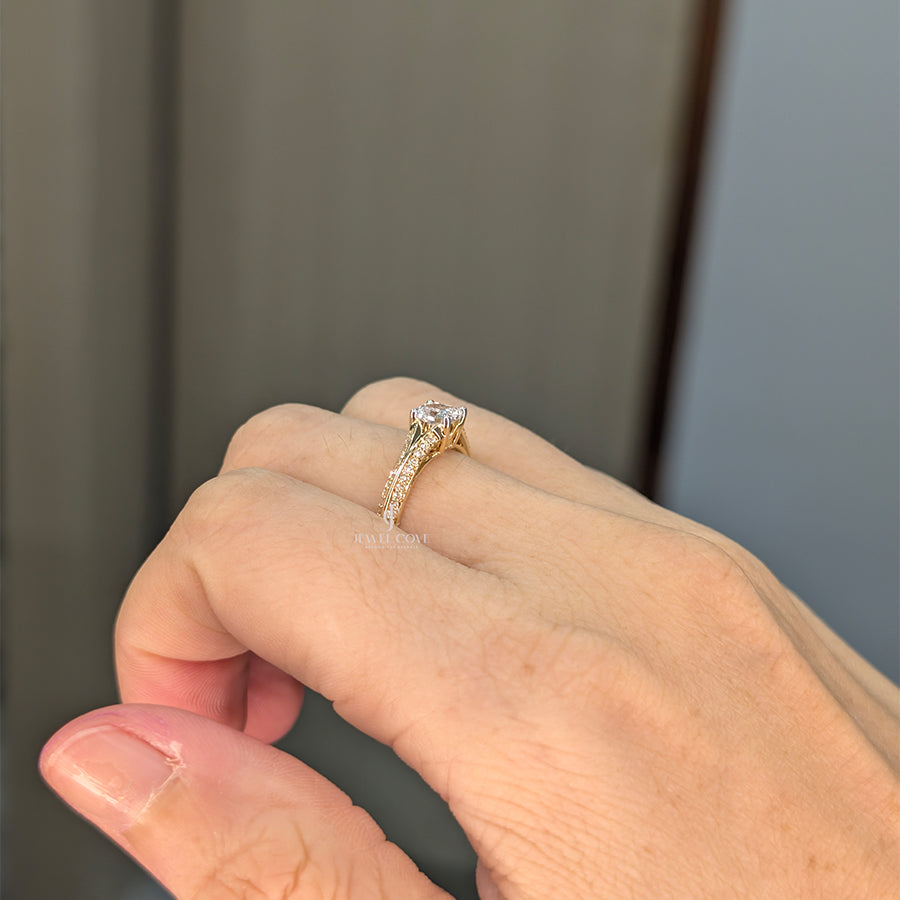 0.4CT Princess Solitaire Lab Grown Diamond Ring | Lab Grown Diamonds | IGI Certified