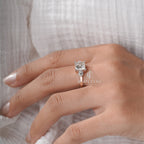 Luxury Princess-Cut Diamond Ring with Side Accents
