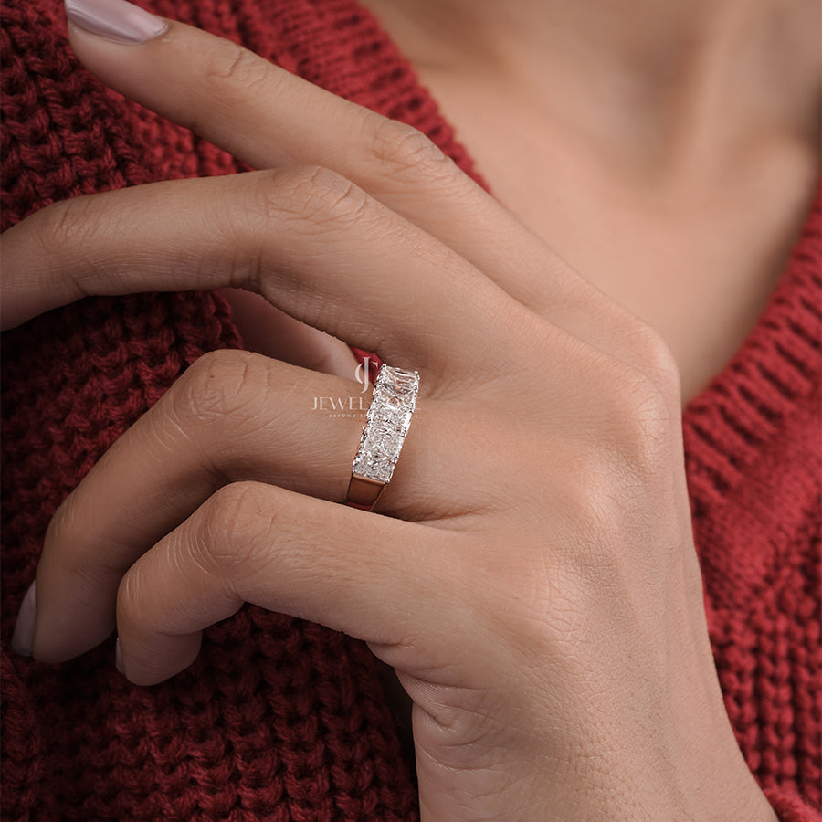 2.30 Carat Radiant Diamond Six Stone Halia Band