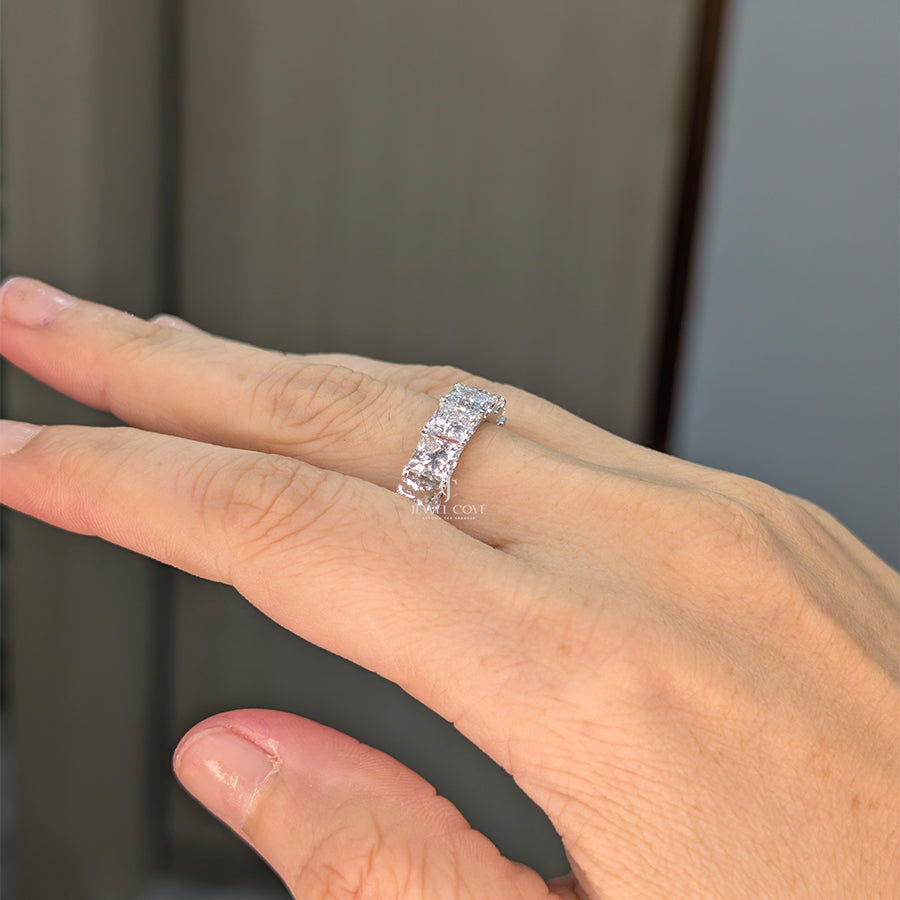 Princess cut Wedding Diamond Band | Engagement Ring | Lab Grown Diamonds | IGI Certified