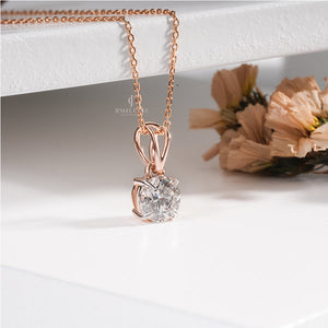 Round Solitaire Lab Grown Diamond Pendent | IGI Certified | Round Solitaire | VVS- VS Clarity