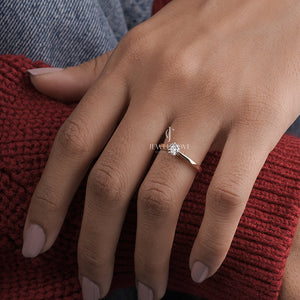 0.35tcw Round Moissanite Solitaire Ring | Rose Gold | IGI Certified | E-F Color | VVS- VS Clarity