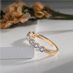 Vintage-Inspired Diamond Band in Gold – Marquise Bezel Set Wedding Ring