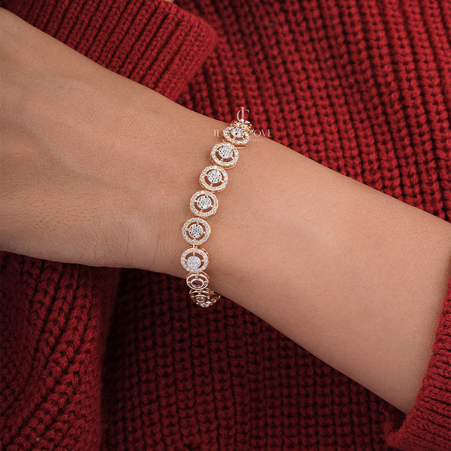 Round Moissanite Diamond Tennis Bracelet